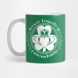 Irish Claddagh Ring Love Loyalty Friendship Shamrock Mug